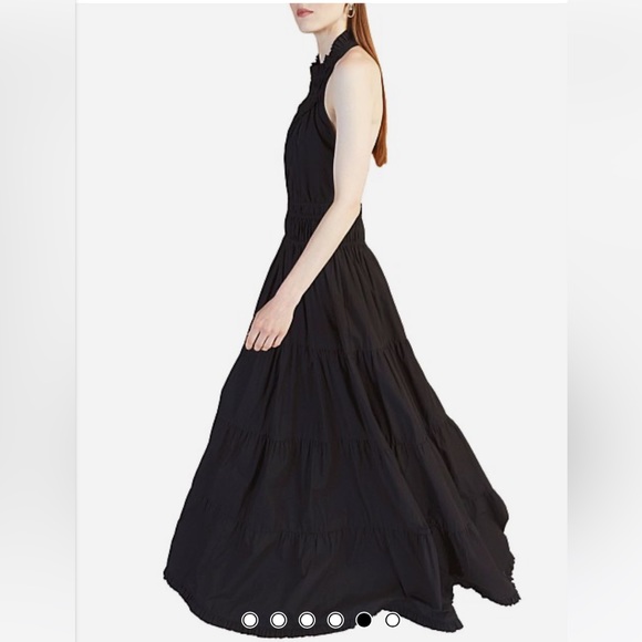 NWT MAGALI PASCAL Jaqueline Jacqueline COTTON tiered ruched maxi dress gown - Picture 6 of 16